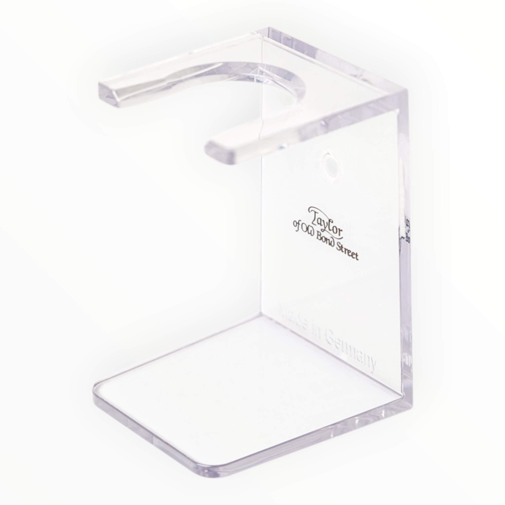 Shaving Brush Holder, Clear plastic