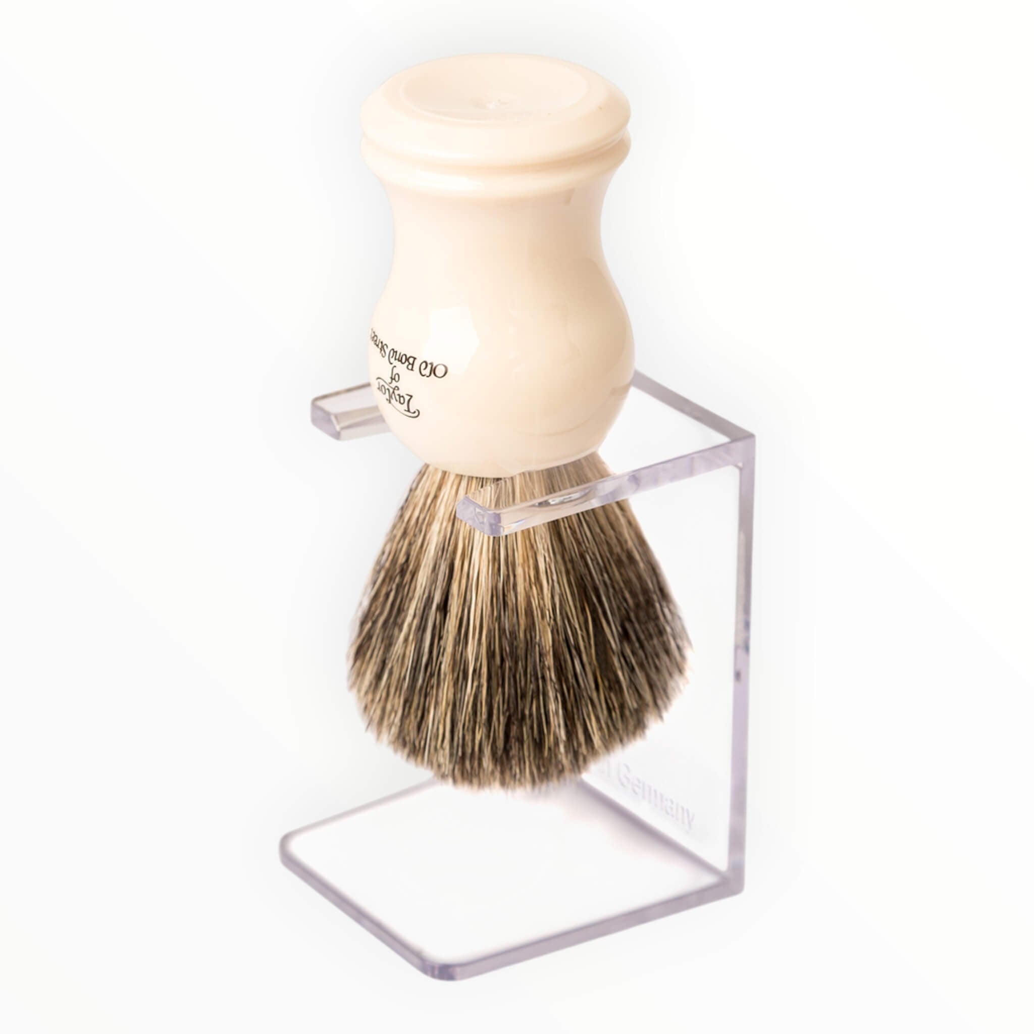 Shaving Brush Holder, Clear plastic