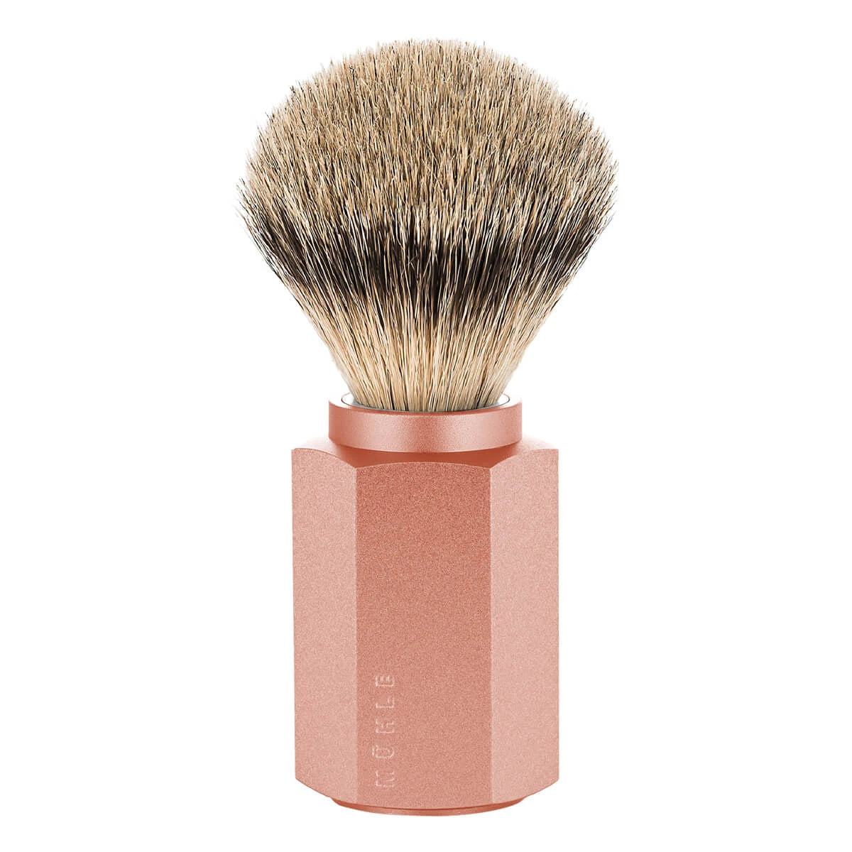 Mark Braun Silvertip Badger Shaving Brush, 21 mm, Hexagon, Aluminum Sunrise