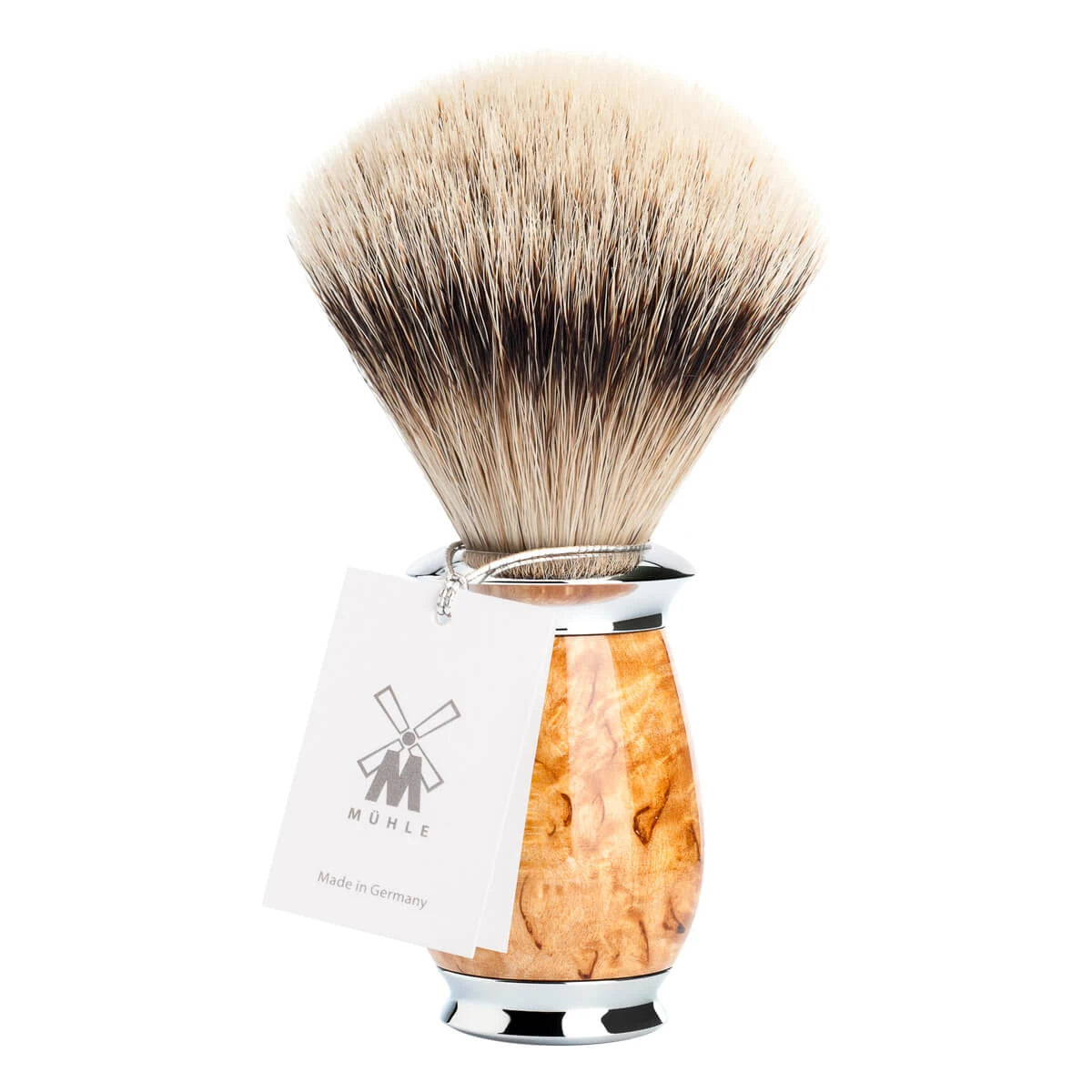 Silvertip shaving brush, 21 mm, Purist, Karelian burl birch