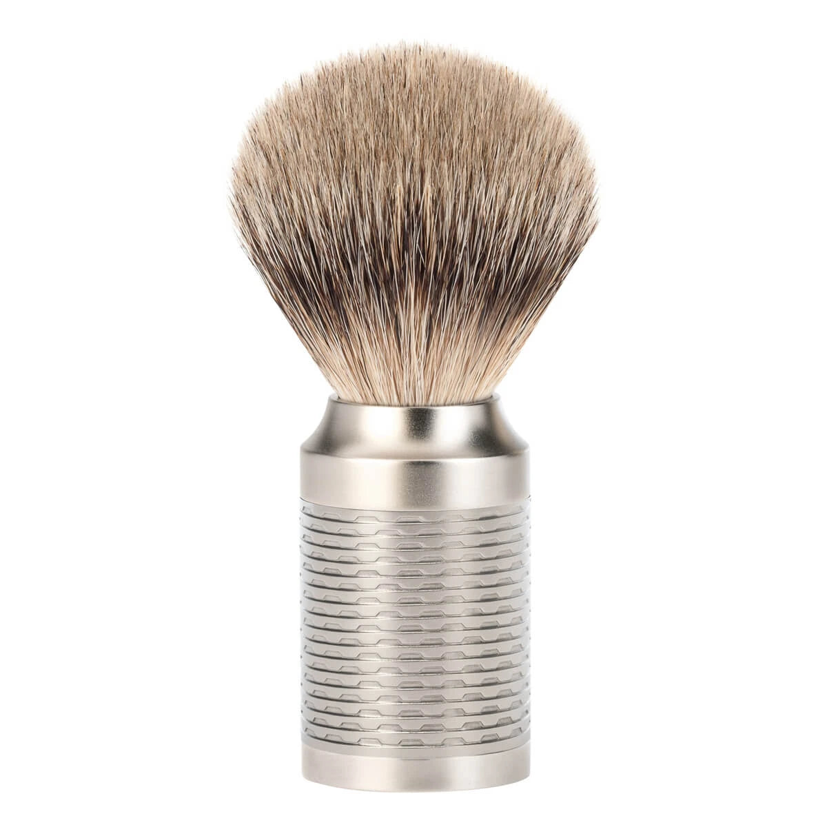 Silvertip Shaving Brush, 21 mm, Rocca, Stainless steel - Matte finish