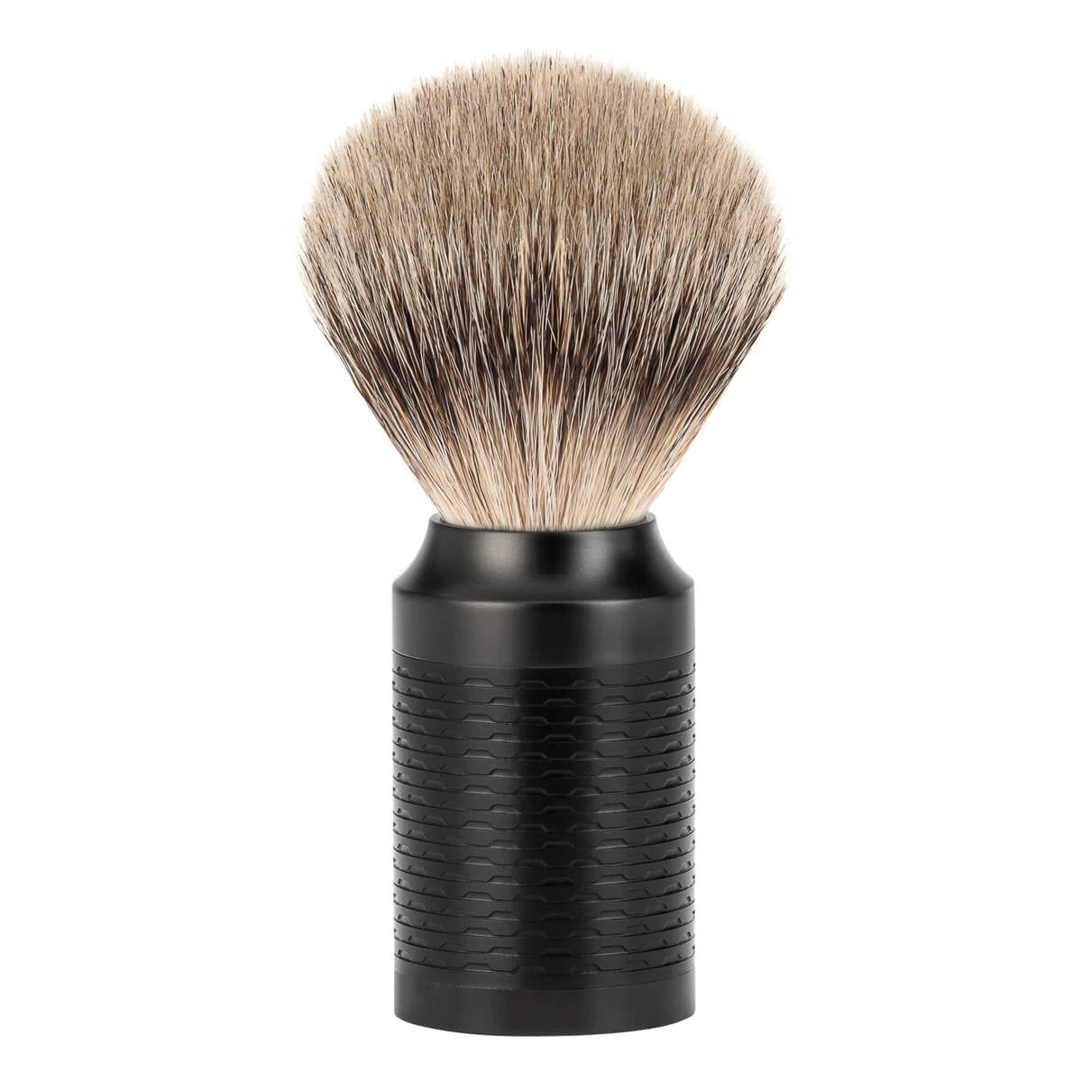 Silvertip Shaving Brush, 21 mm, Rocca, Black stainless steel
