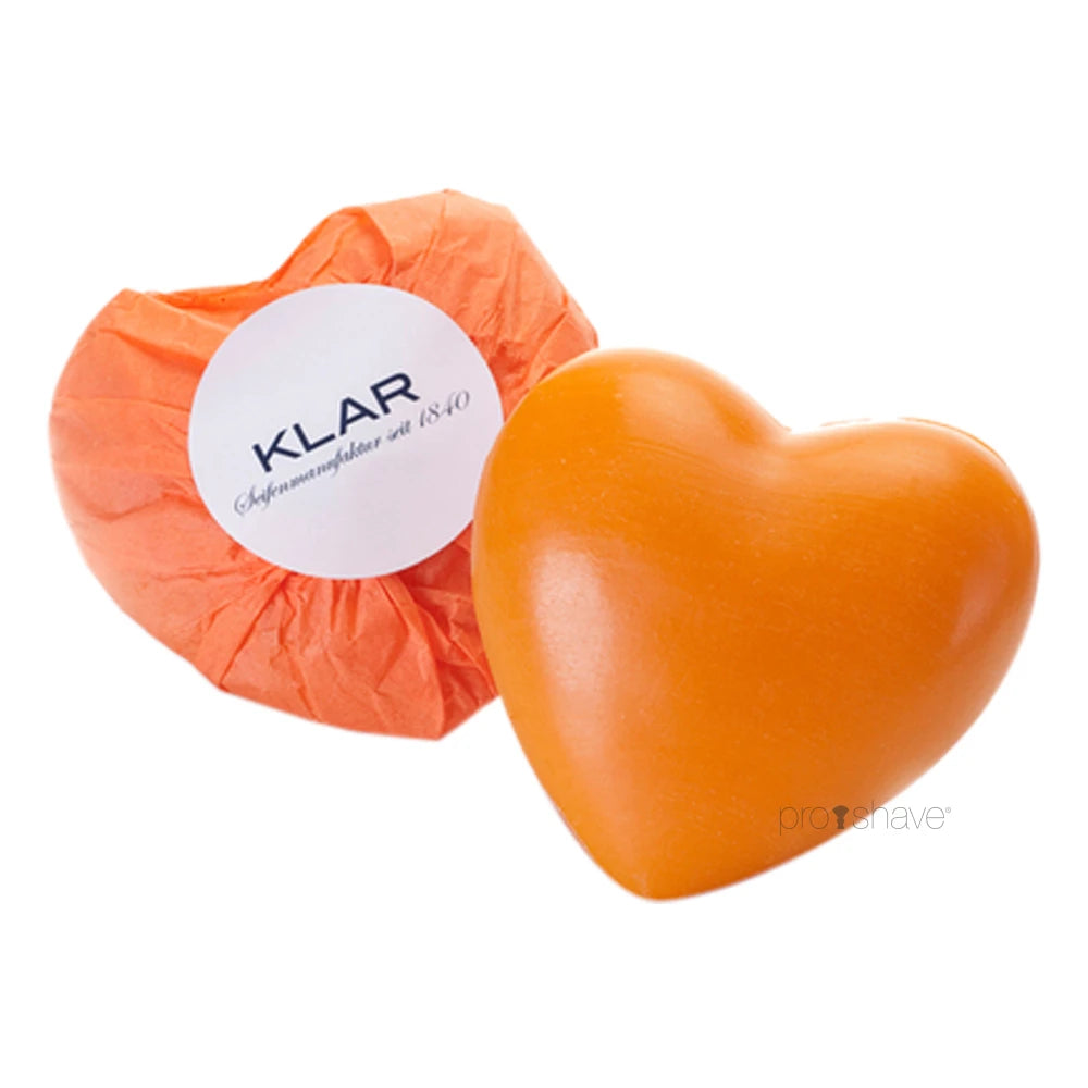 Heart-shaped soap, Orange, 65 gr.