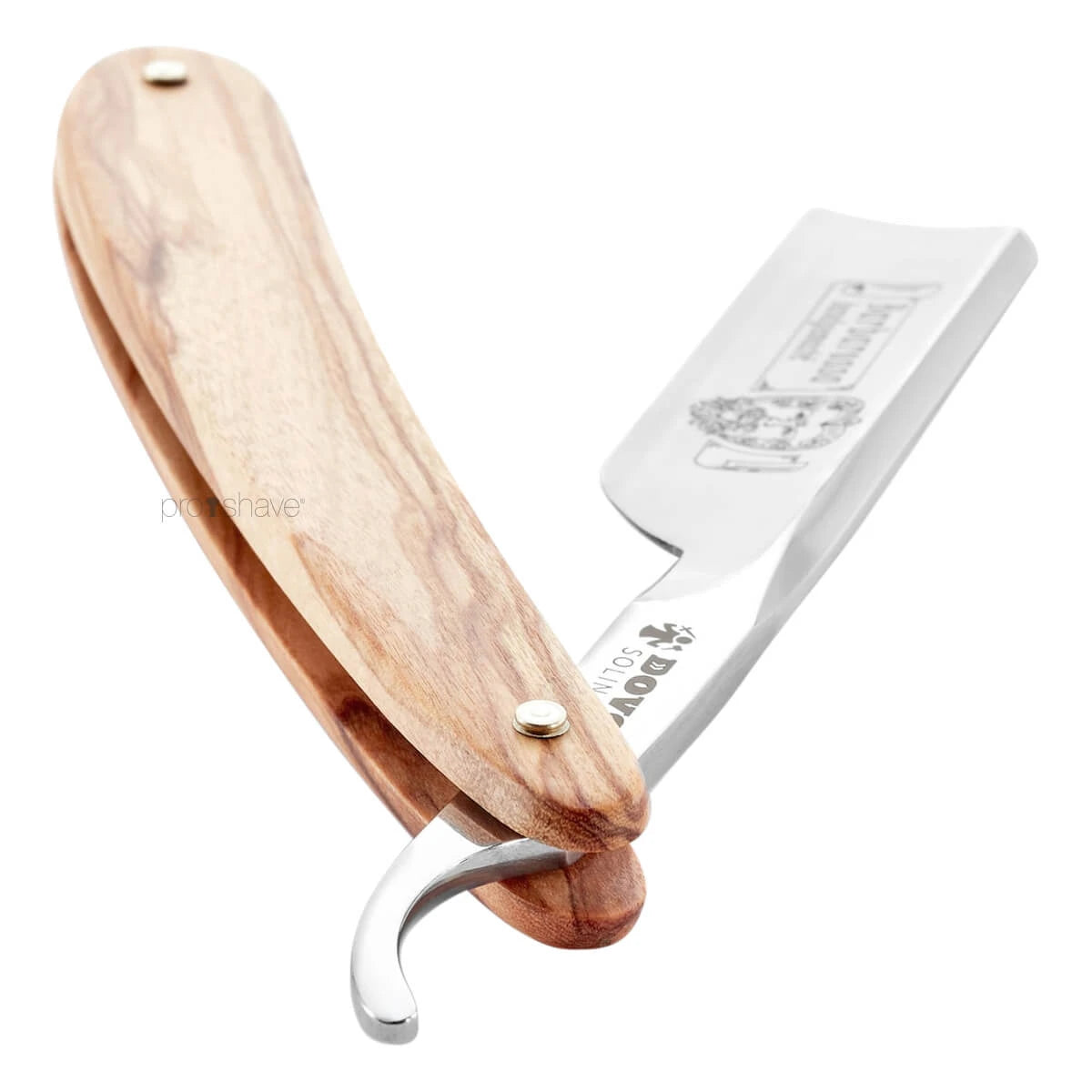 Straight Razor 5/8, Square point, Barbarossa, Short, Olive wood