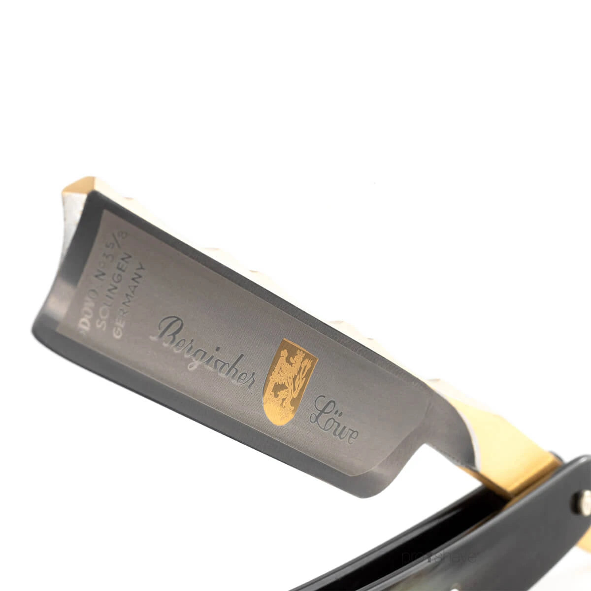 Straight Razor 5/8, Spanish point, Bergischer Löwe, Buffalo horn