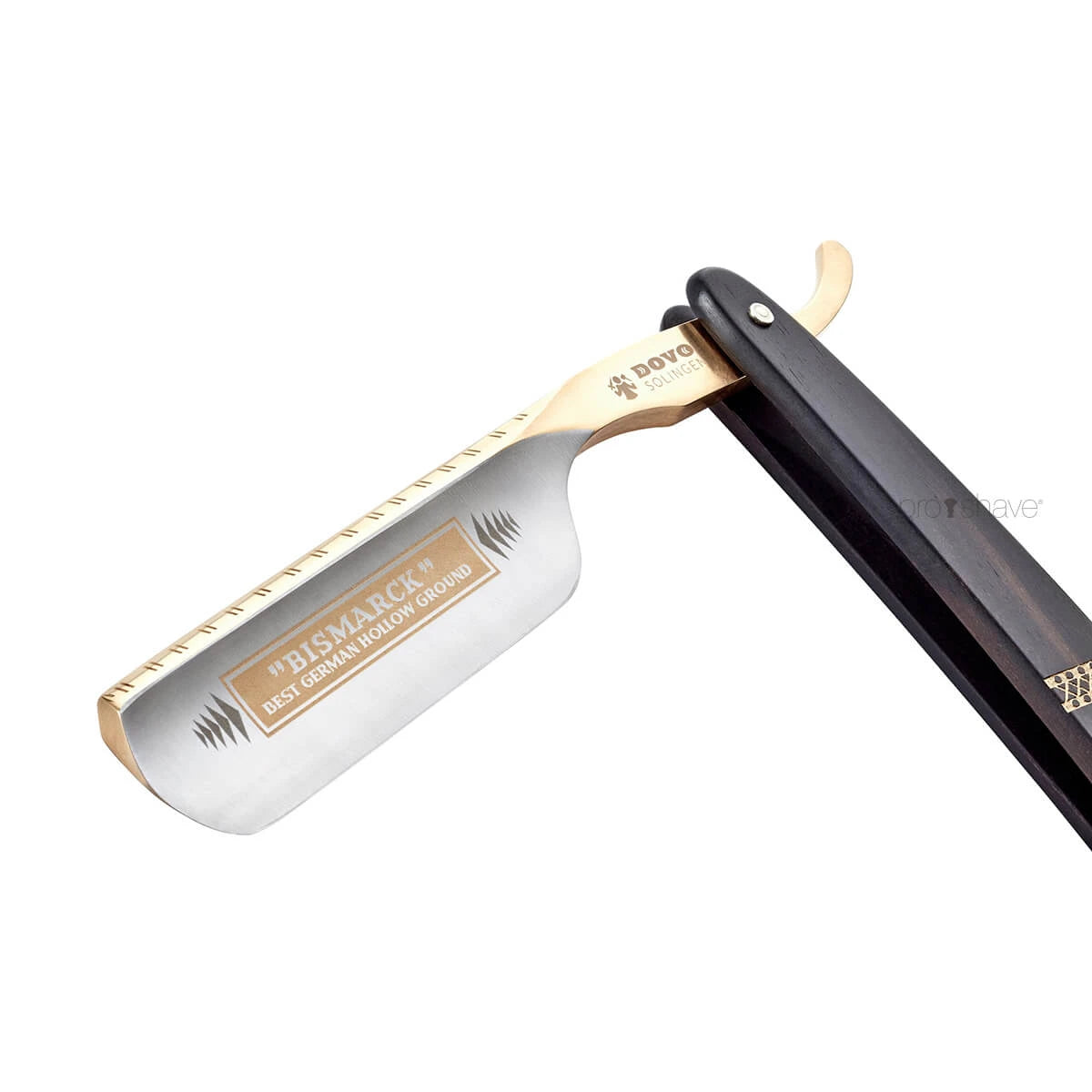 Straight Razor 6/8, Round nose, Bismarck, Ebony