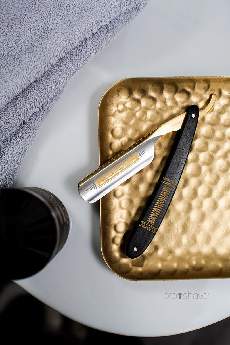 Straight Razor 6/8, Round nose, Bismarck, Ebony