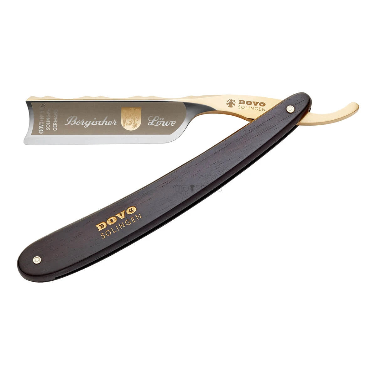 Straight Razor 6/8, Spanish point, Bergischer Löwe, ebony