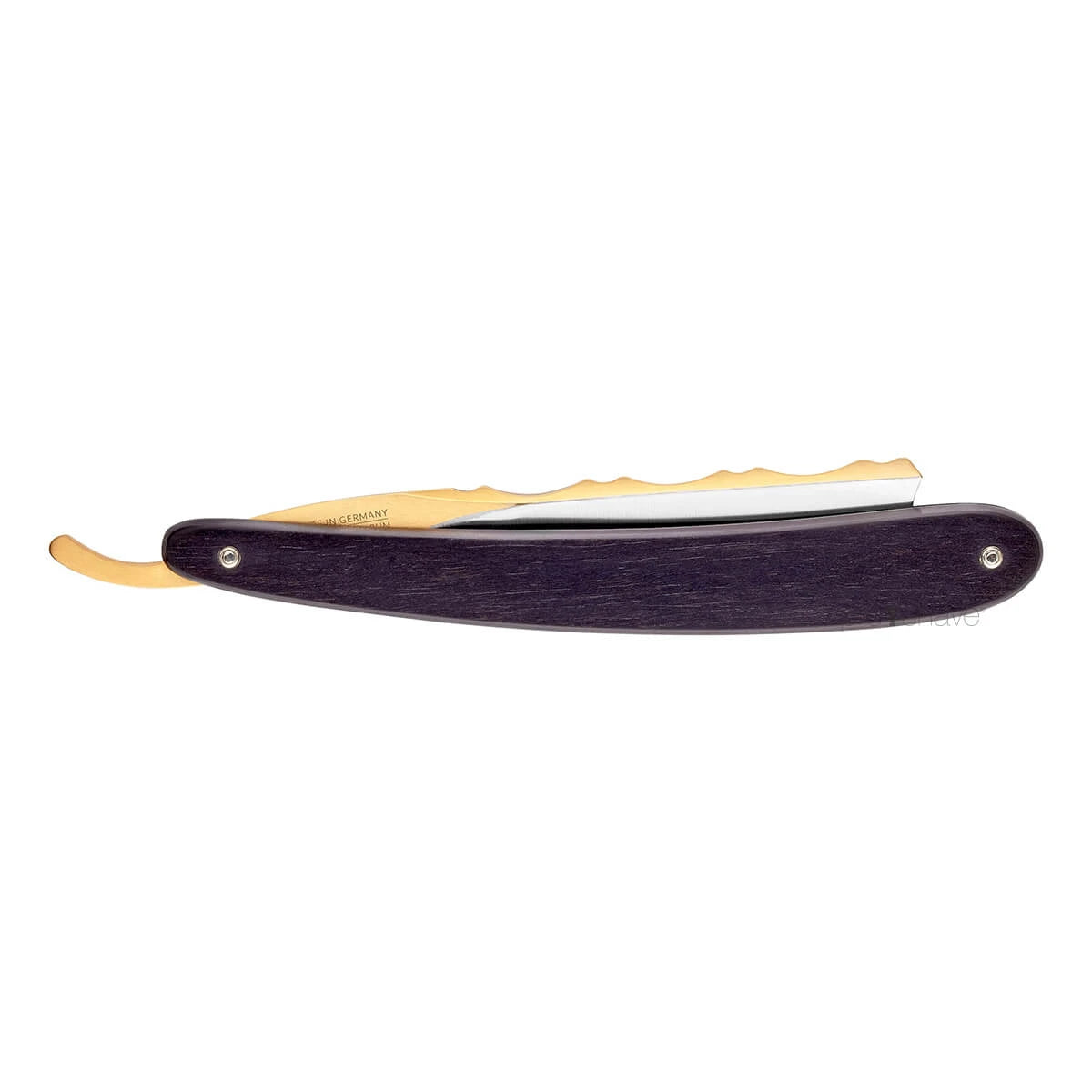 Straight Razor 6/8, Spanish point, Bergischer Löwe, ebony