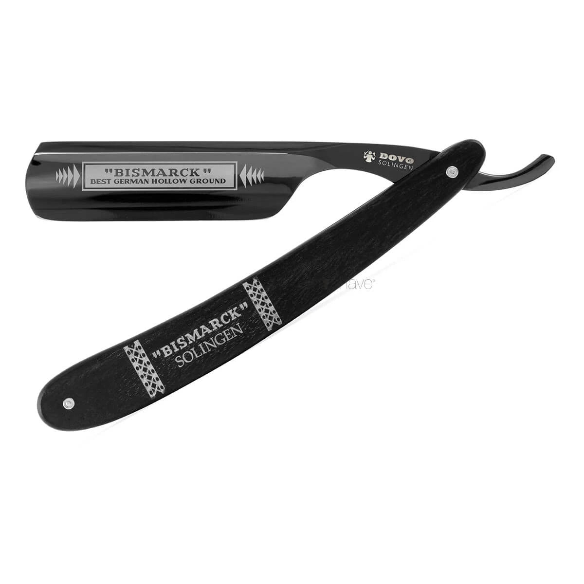 Straight Razor 6/8, Round nose, Bismarck, Black & Ebony