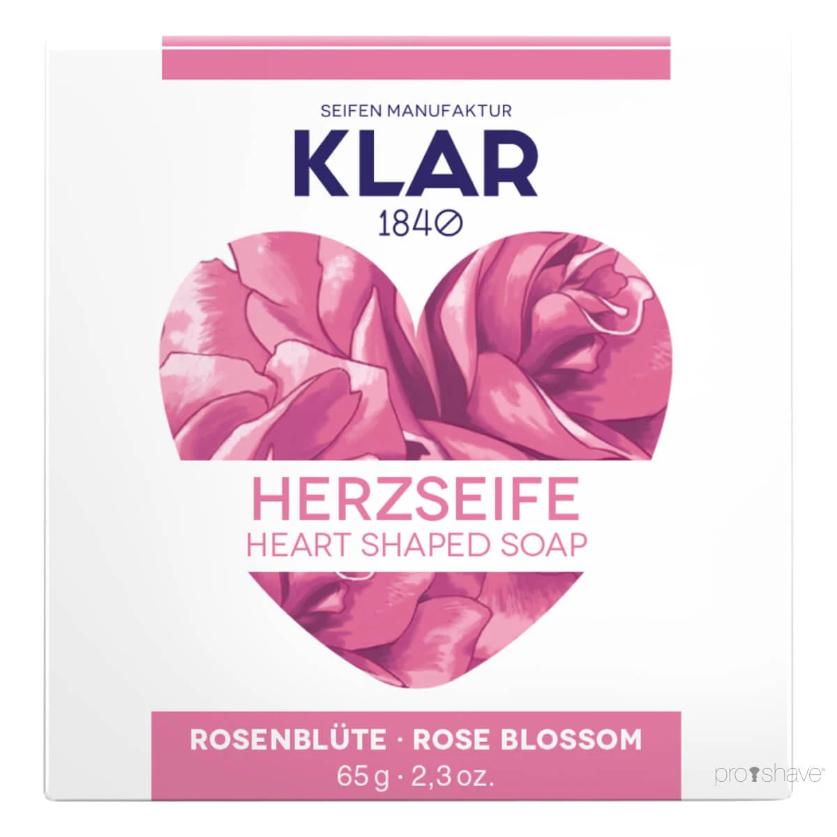 Heart-shaped soap, Rose, 65 gr.