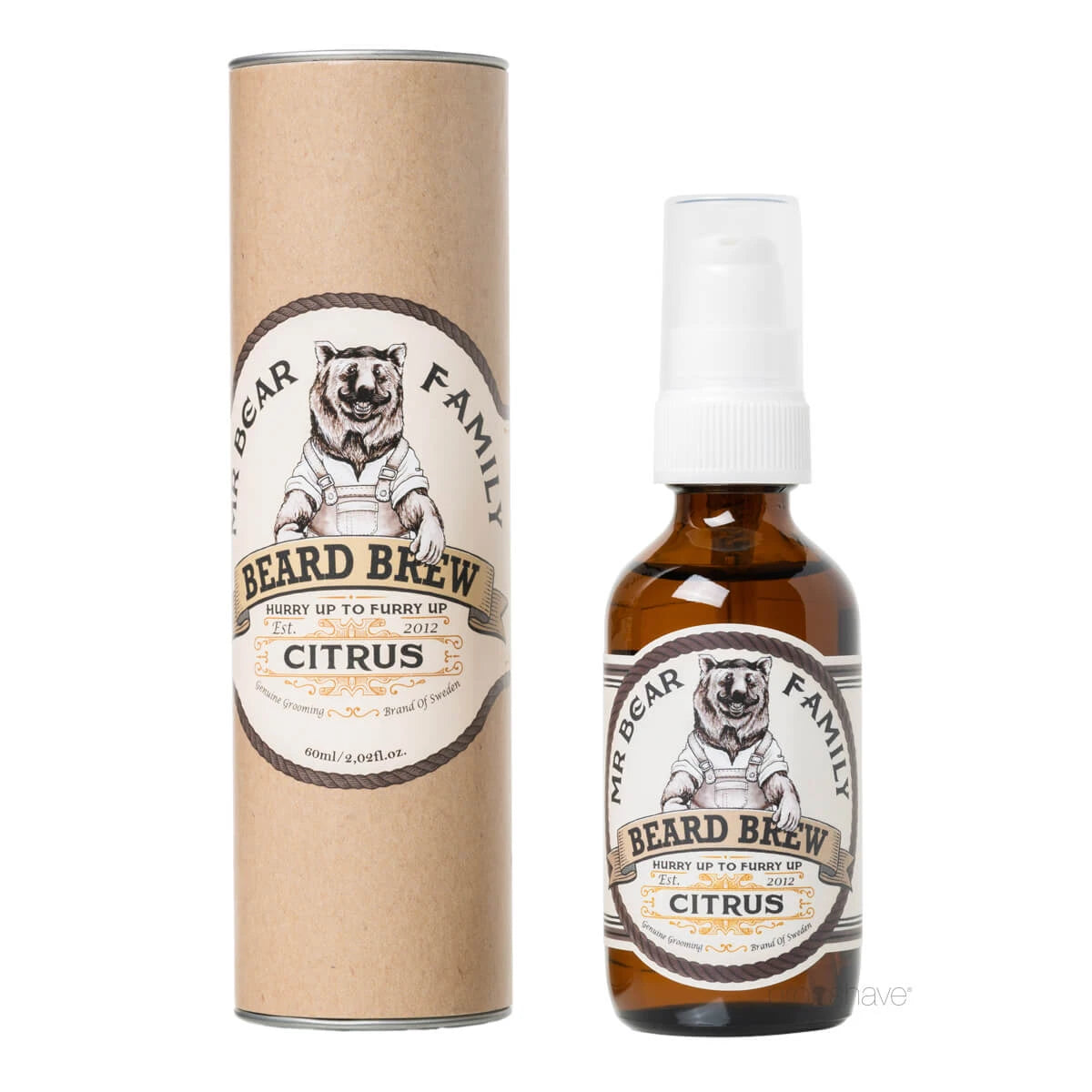 Beard oil, Beard Brew Oil, Citrus, 60 ml.