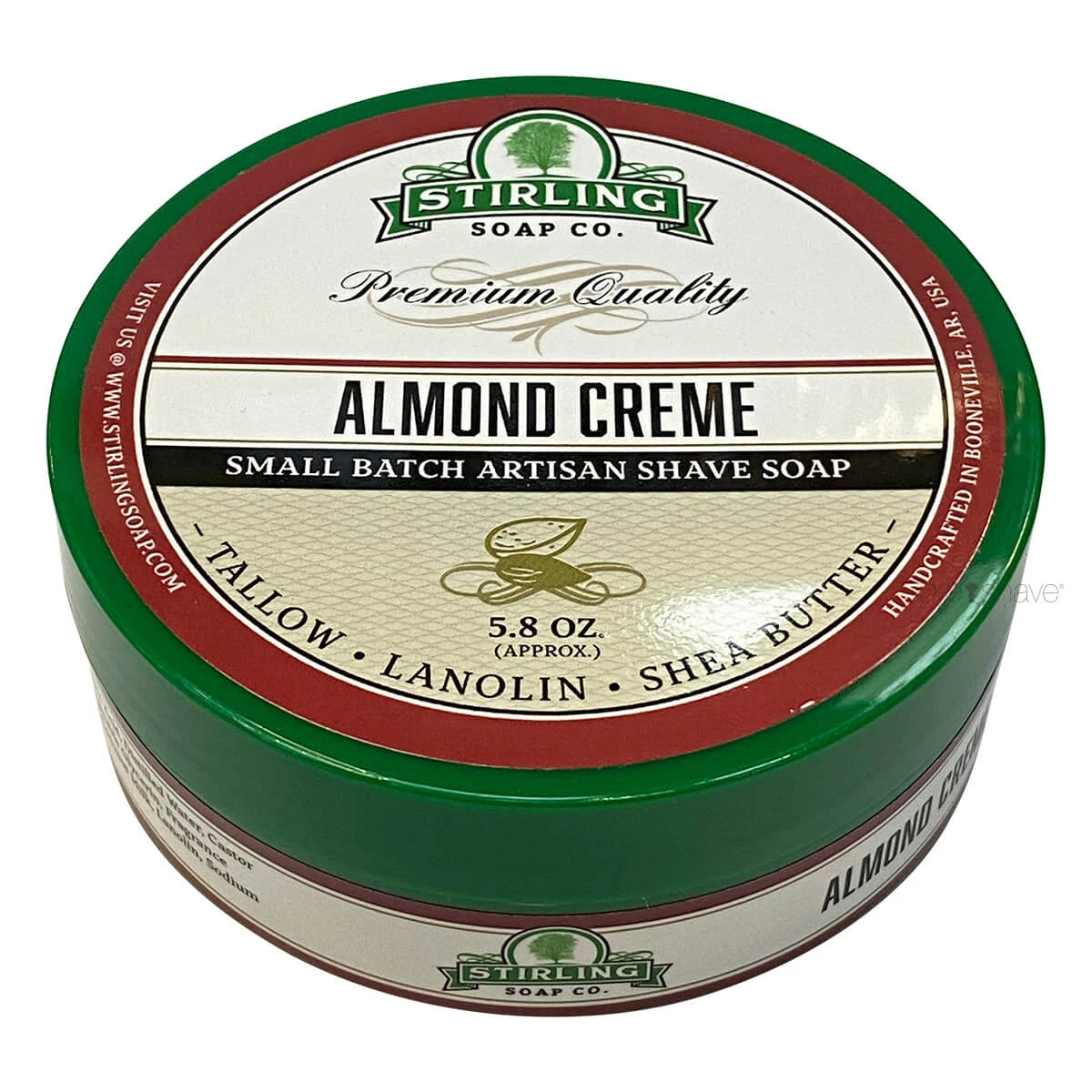 Shaving soap, Almond Creme, 170 ml.