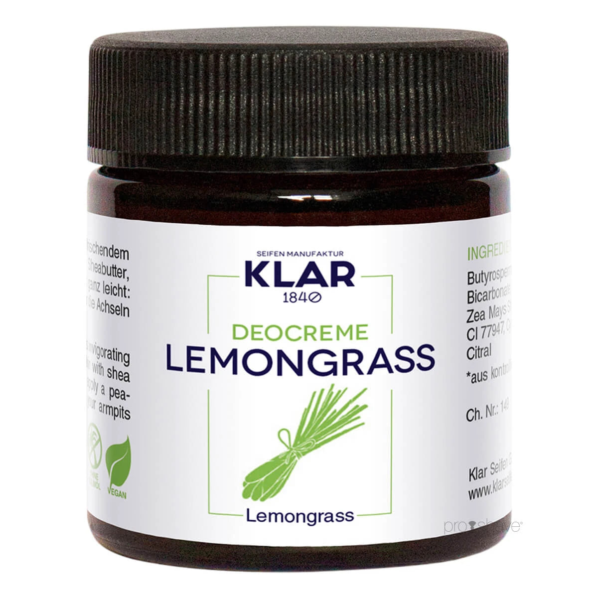 Deodorant Cream, Lemongrass, 30 ml.