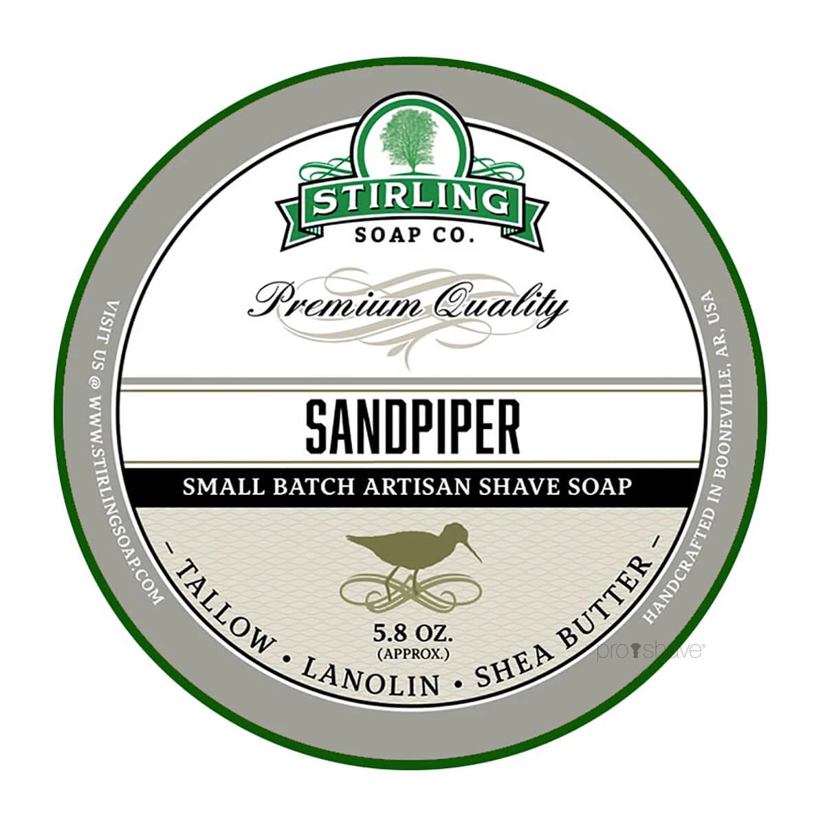 Shaving soap, Sandpiper, 170 ml.