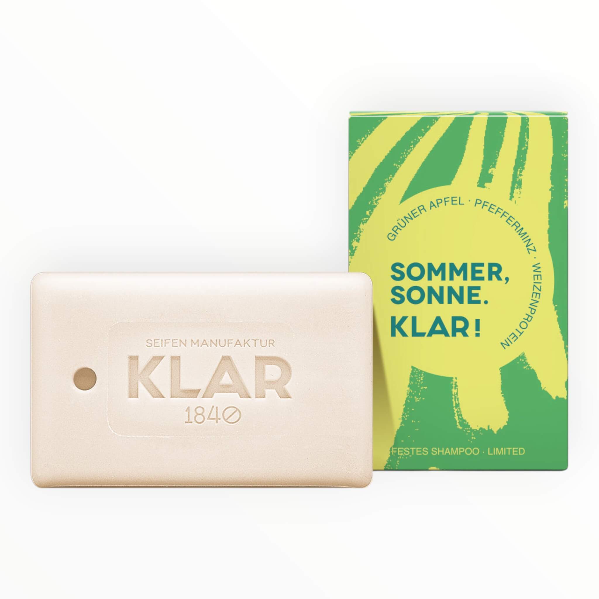 Shampoo Bar, Grønt æble & Pebermynte - Limited Edition, 100 g.