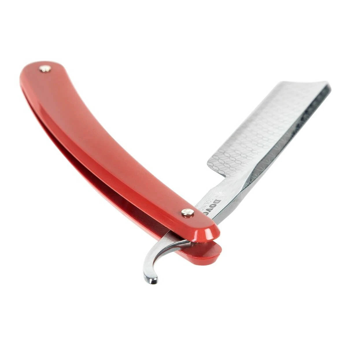 Straight Razor 5/8, Square point, Round, Red Acrylic