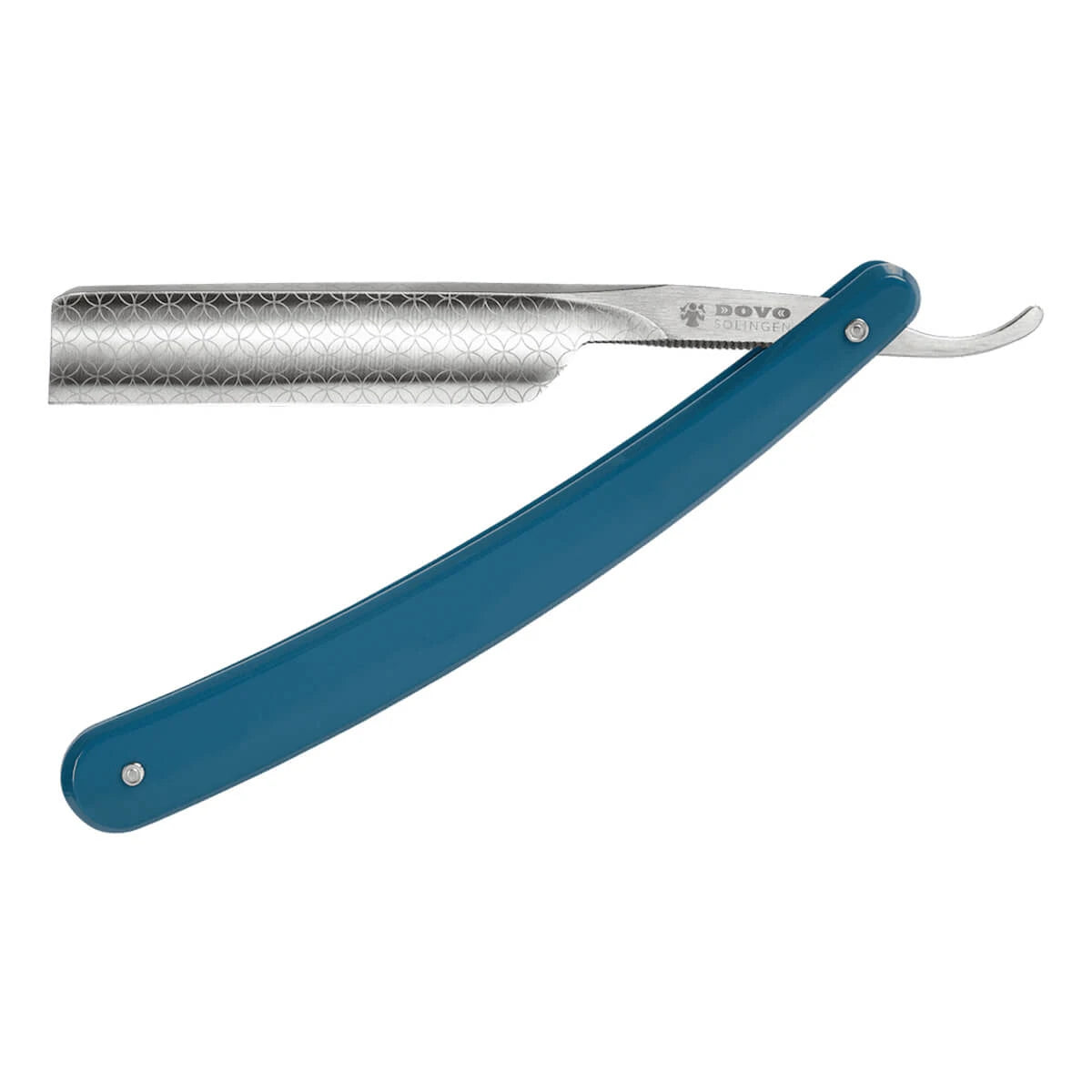 Straight Razor 5/8, Square point, Round, Blue Acrylic