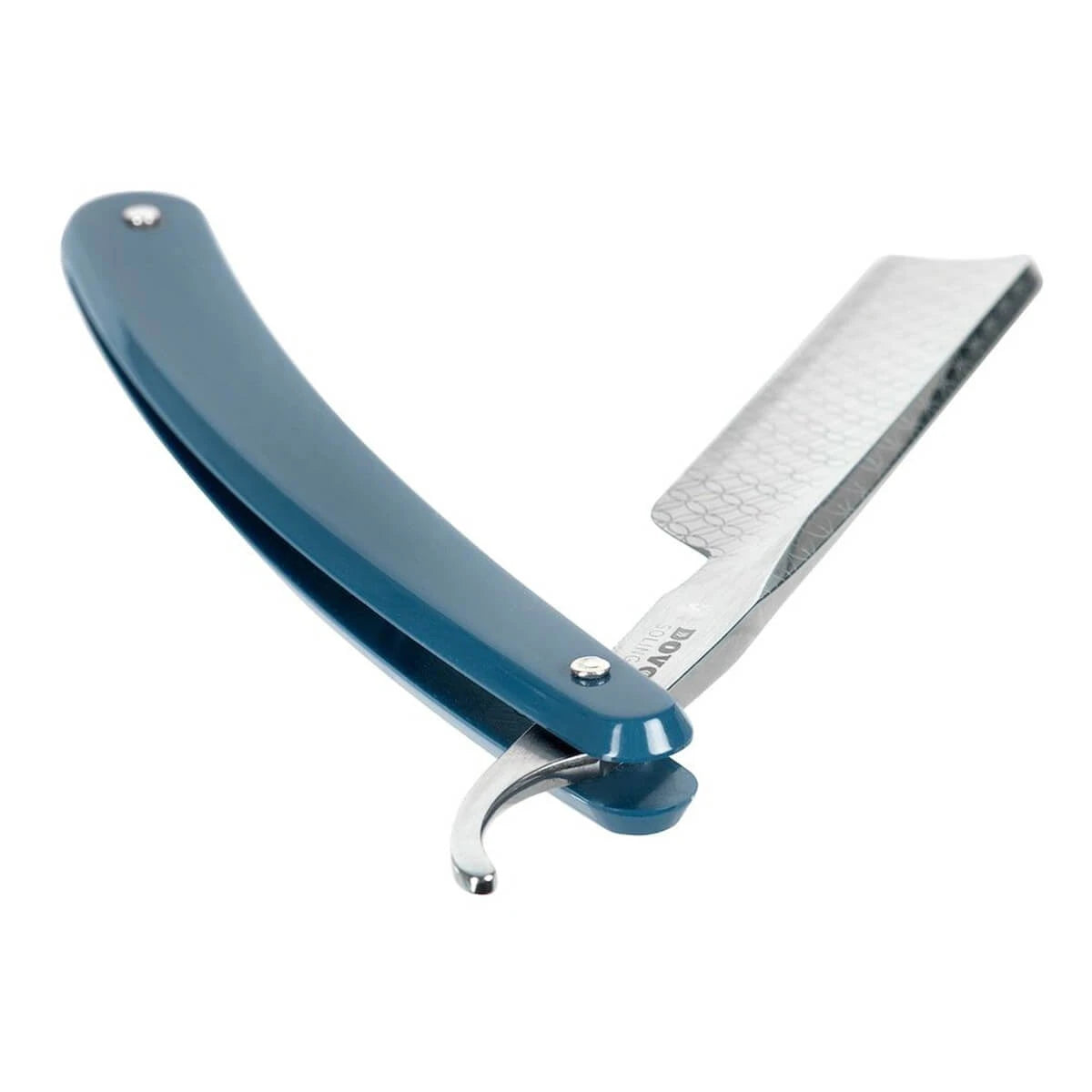 Straight Razor 5/8, Square point, Round, Blue Acrylic