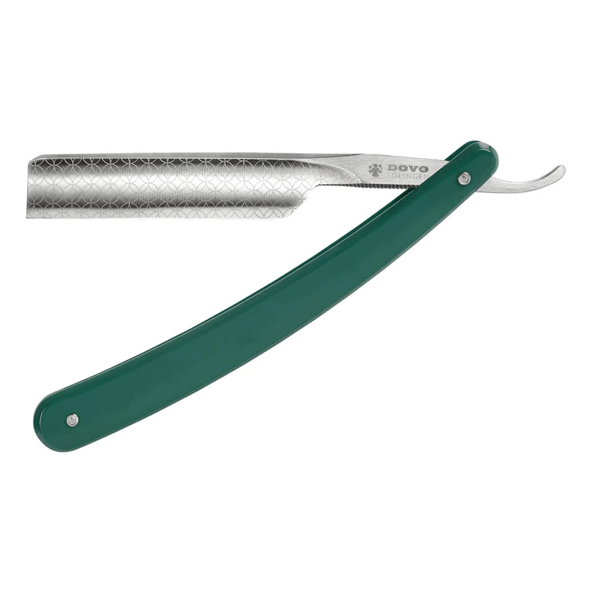 Straight Razor 5/8, Square point, Round, Green Acrylic