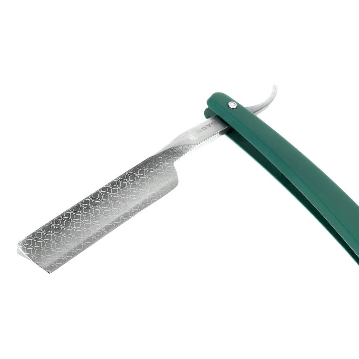 Straight Razor 5/8, Square point, Round, Green Acrylic