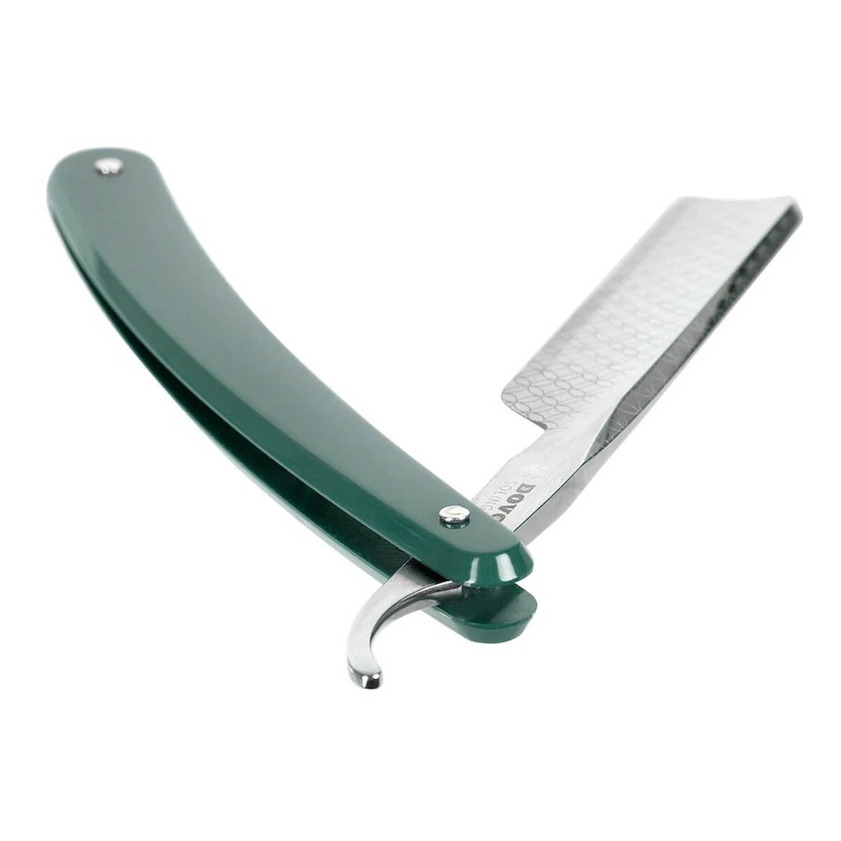 Straight Razor 5/8, Square point, Round, Green Acrylic