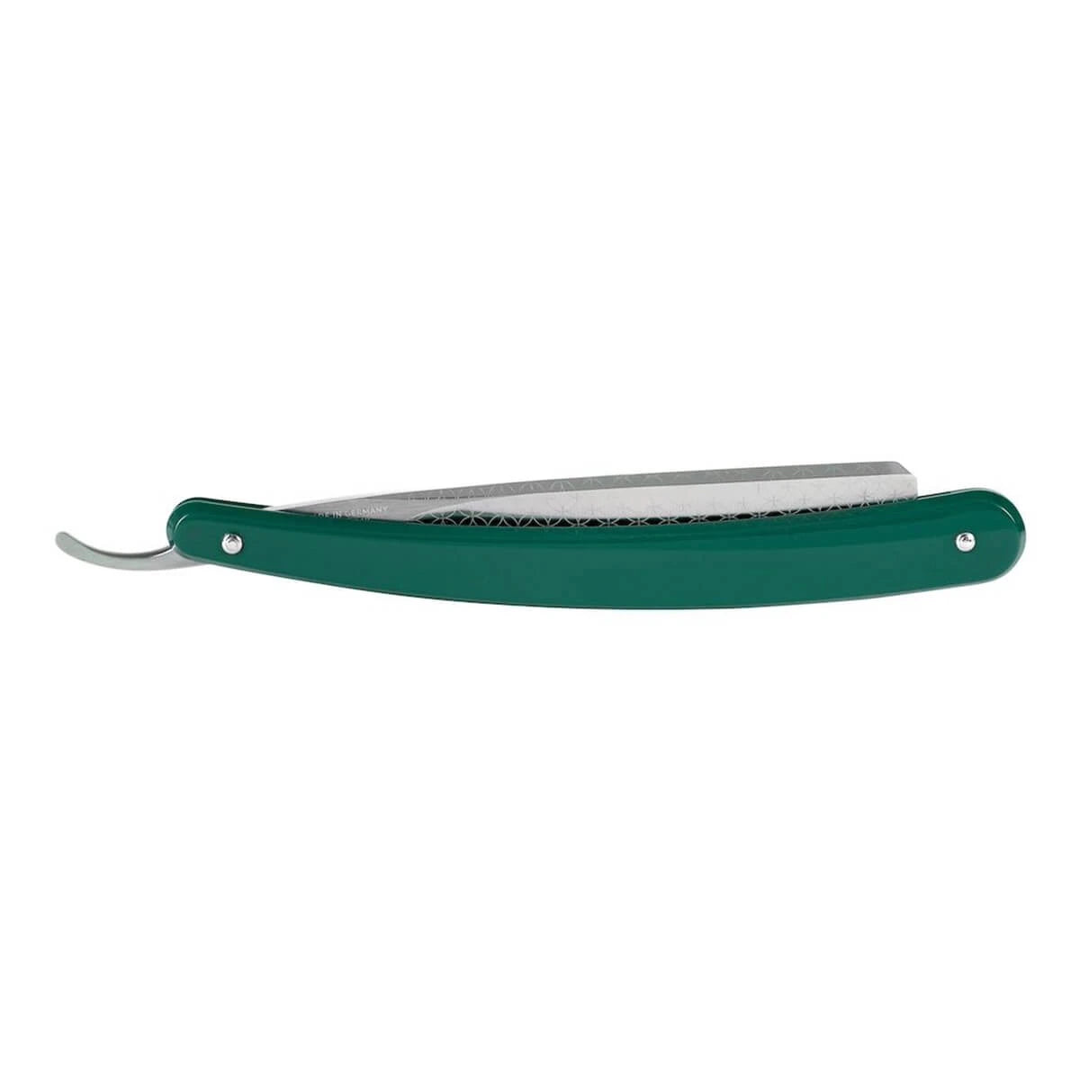 Straight Razor 5/8, Square point, Round, Green Acrylic