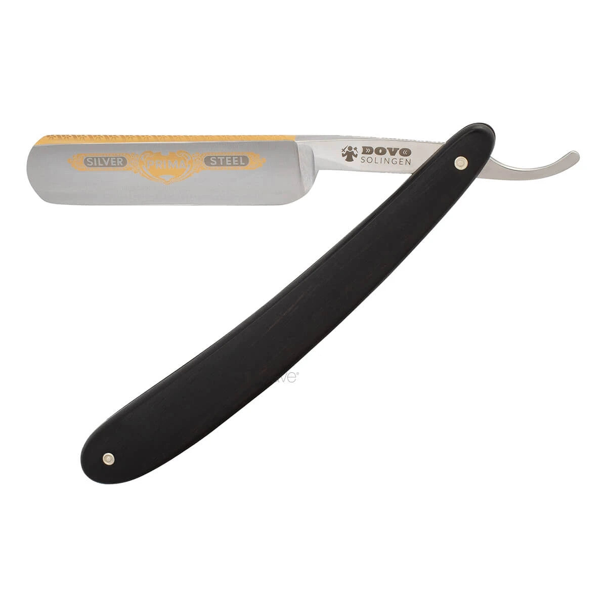 Straight Razor 5/8, Round nose, Prima, Ebony