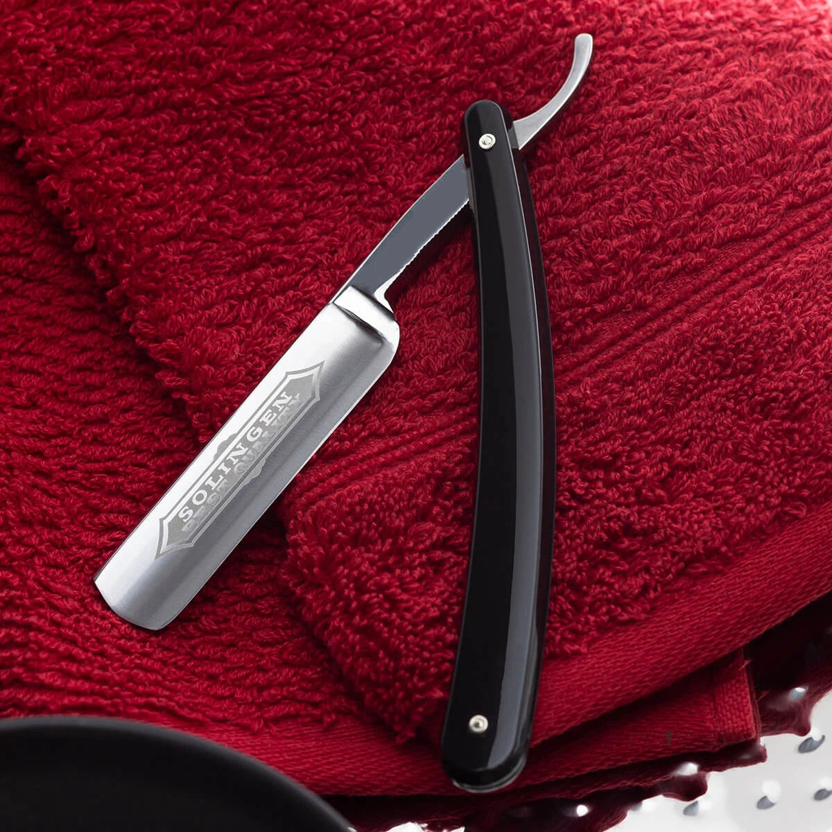 Rouns Shape Razor Dovo 6/8 Straight Razor, Round Nose, Best Quality Black – Proshave