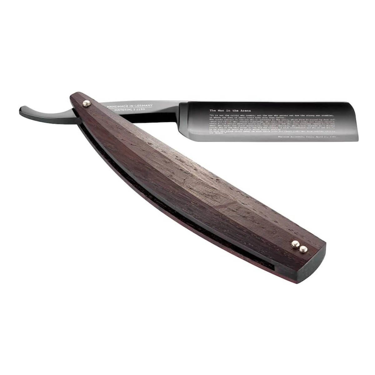 Straight Razor 8/8, Straight point, Arena, Smoked Oak