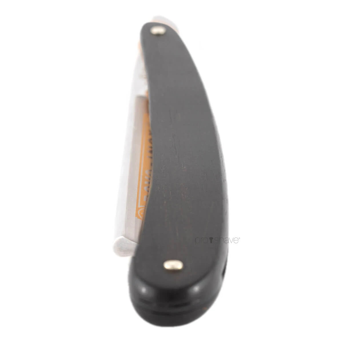 Straight Razor 5/8, Round nose, INOX, Ebony