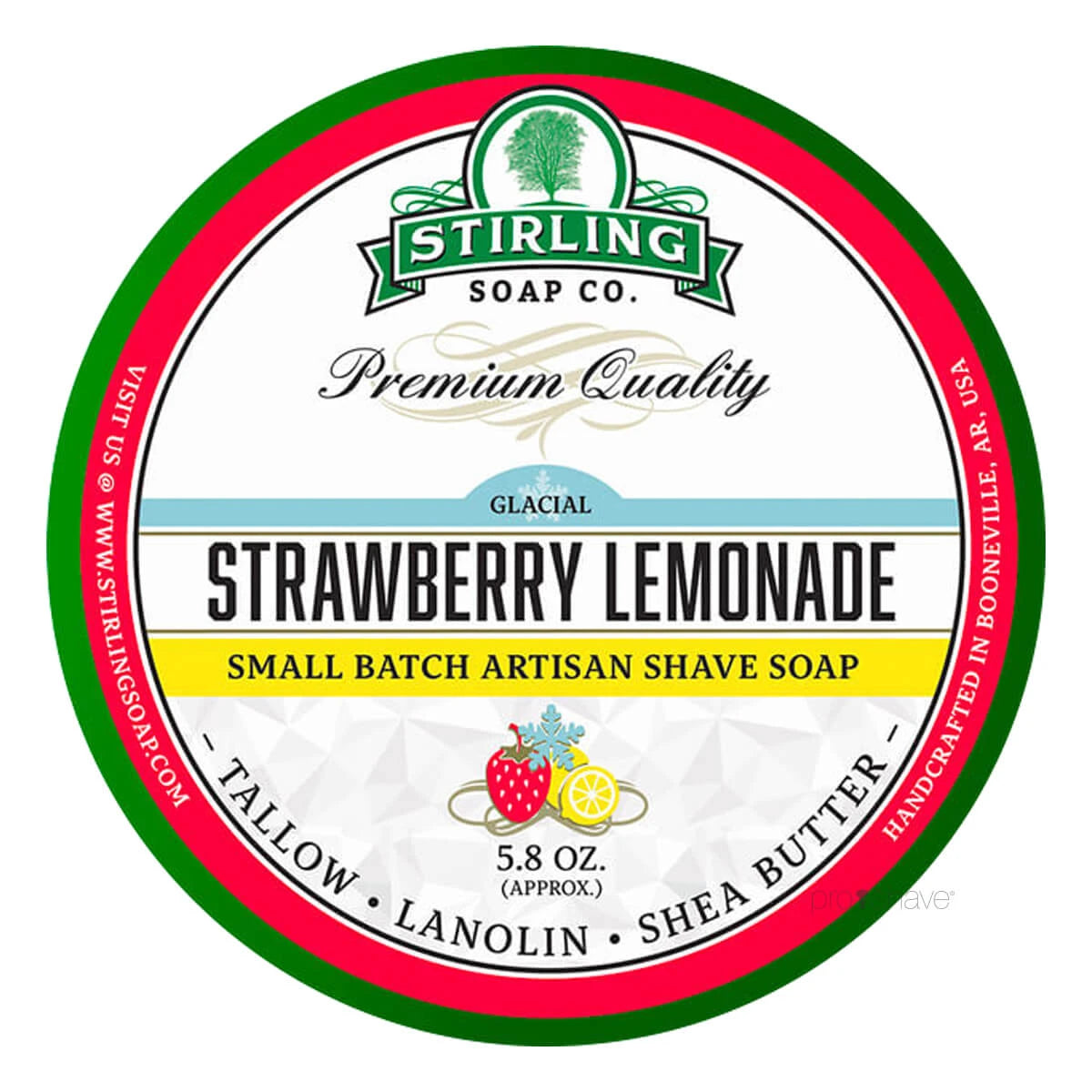 Shaving soap, Glacial - Strawberry Lemonade, 170 ml.