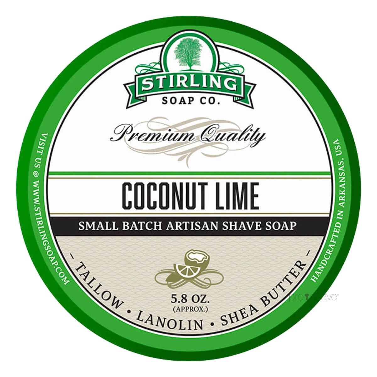 Shaving soap, Coconut Lime, 170 ml.