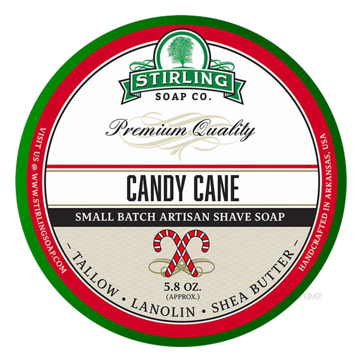 Shaving soap, Candy Cane, 170 ml.