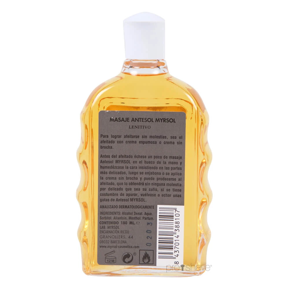 Preshave & Aftershave Lotion, Masaje Antesol, 180 ml.