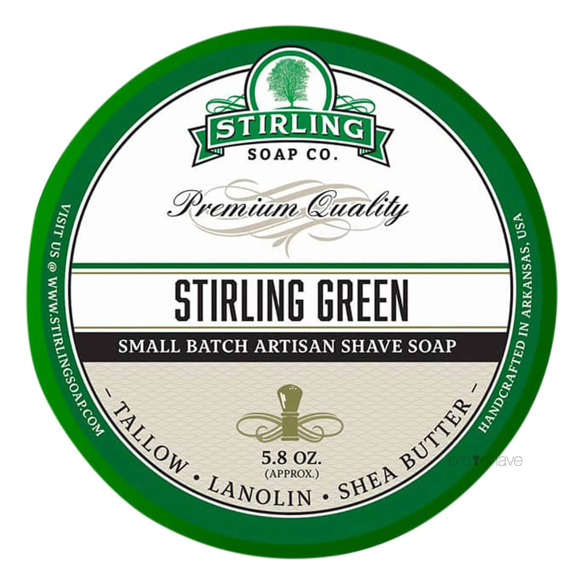 Shaving soap, Stirling Green, 170 ml.