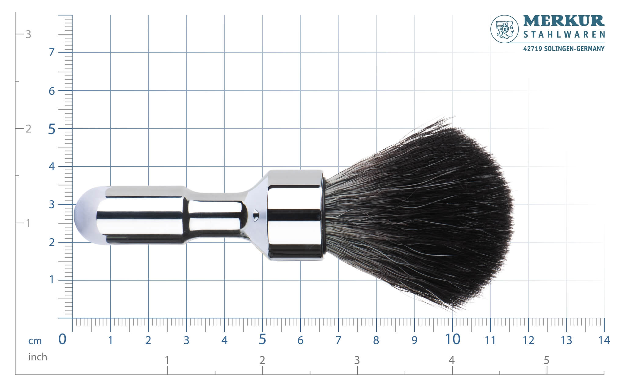 Futur Shaving Brush, Black Fibre, Chrome
