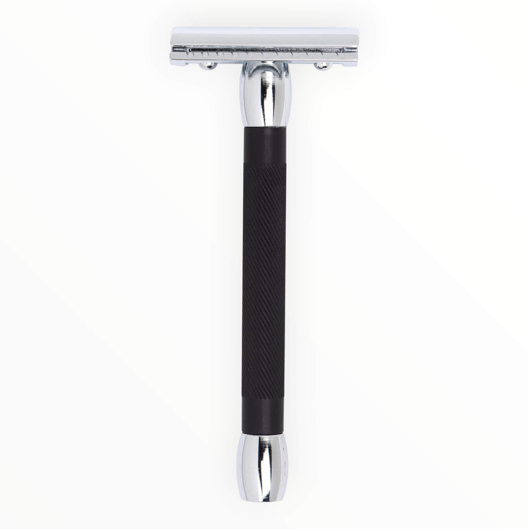 20C Safety Razor, Long, Black & Chrome