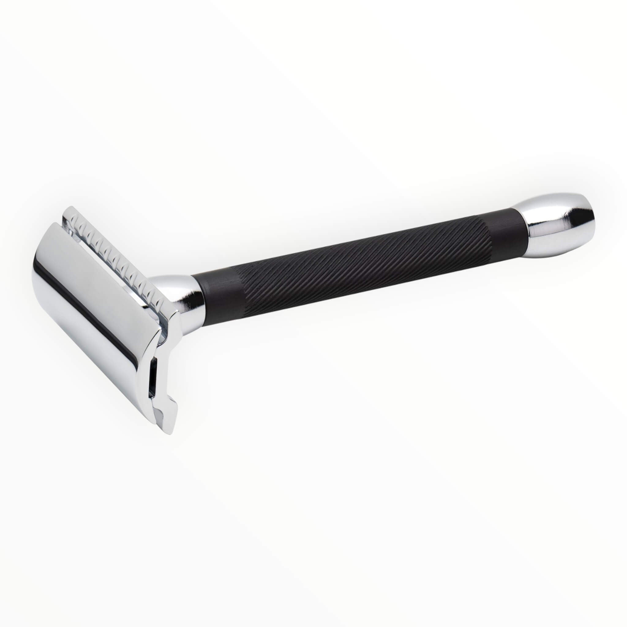 20C Safety Razor, Long, Black & Chrome