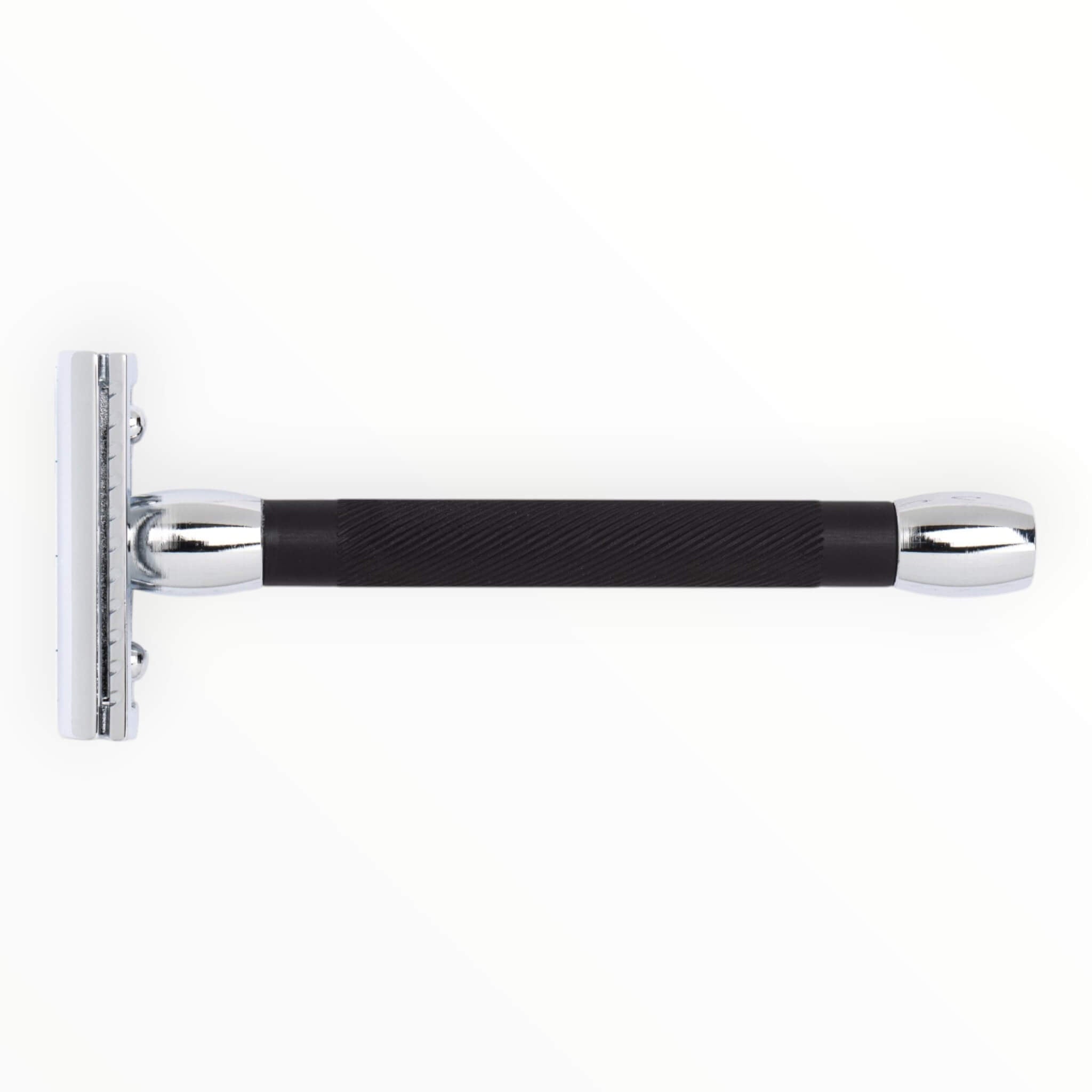 20C Safety Razor, Long, Black & Chrome