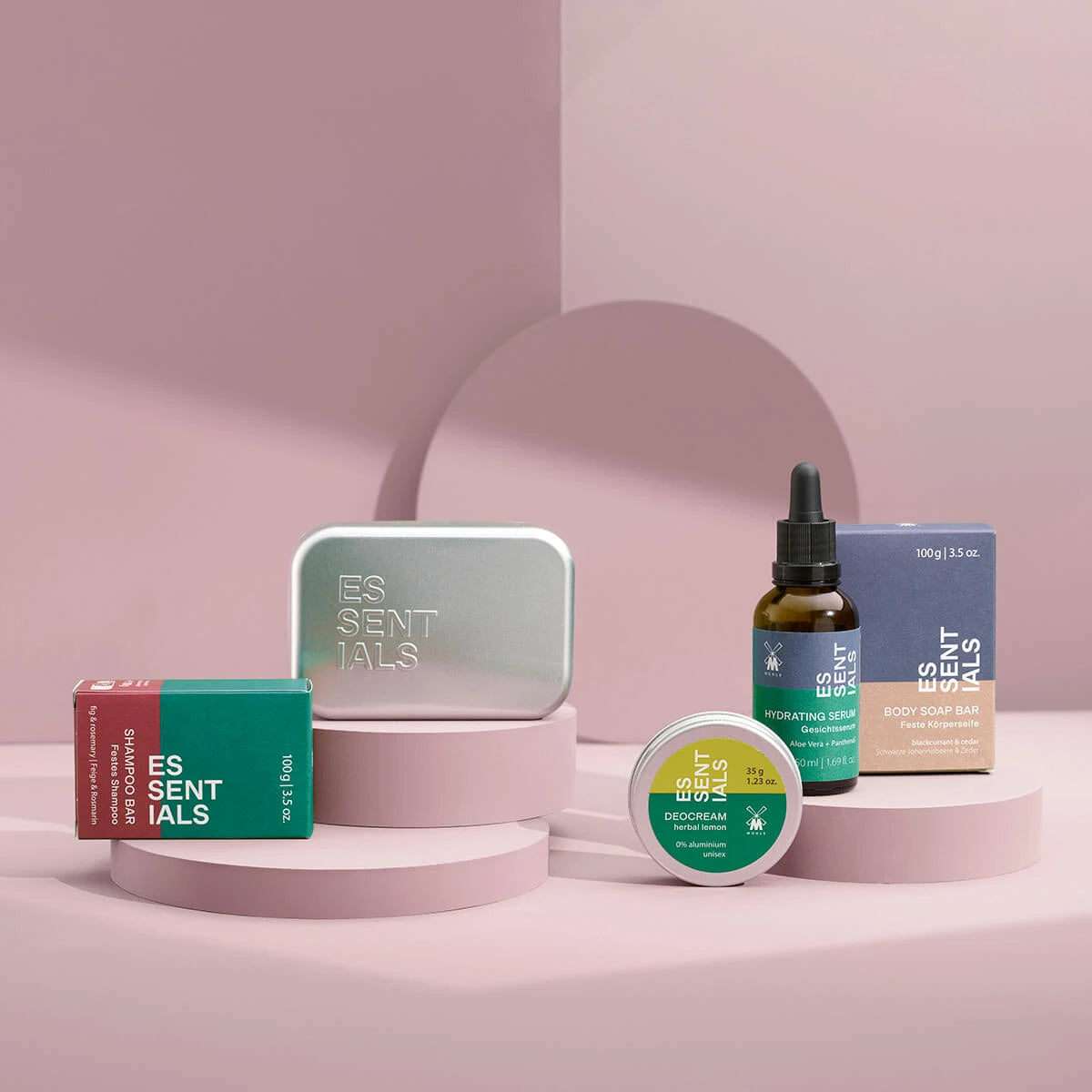 Soap container, Essentials