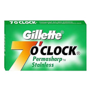 7 O'Clock Permasharp Stainless DE-Barber Blades, Green, 10 pcs.
