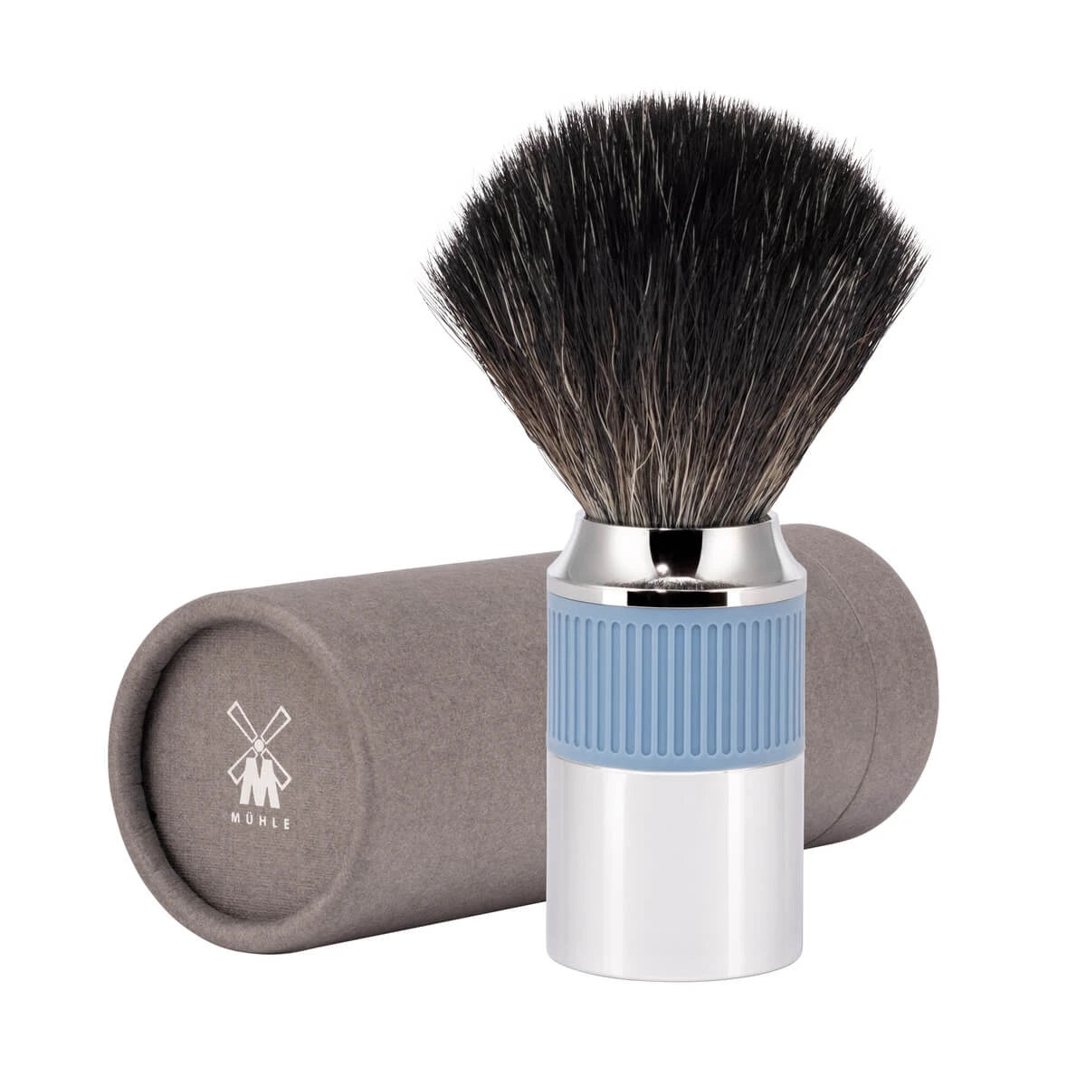 Black Fibre Shaving Brush, Neo, Glacier Blue