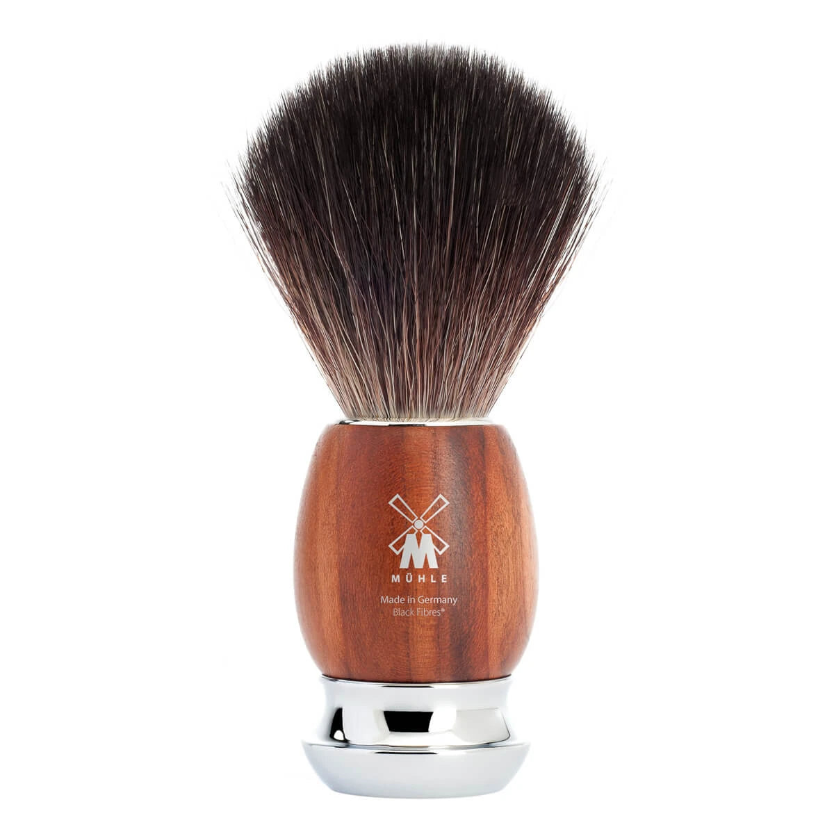 Black Fibre Shaving Brush, 21 mm, Vivo, Plum wood