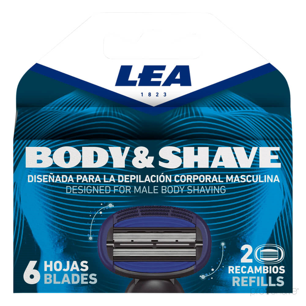 Body & Shave, Cartridge with 2 refill razor blades (3+3 blades)