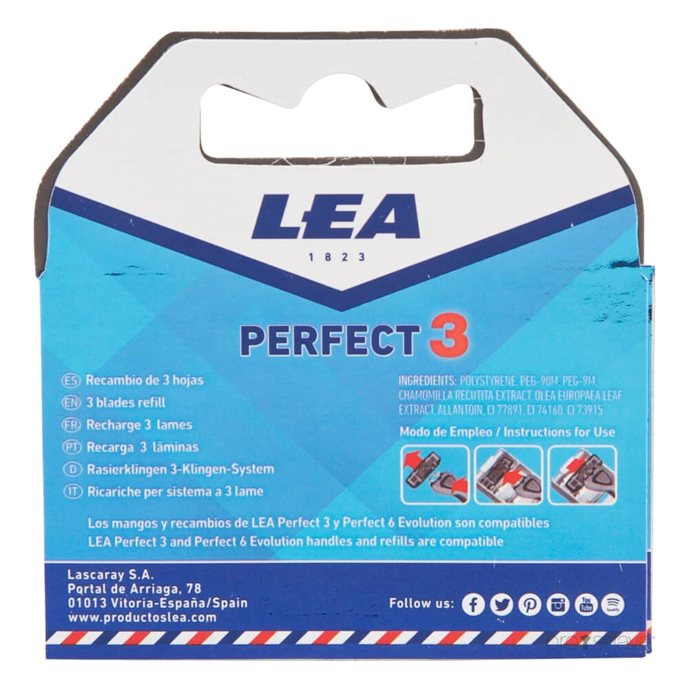 Perfect 3, Cartridge with 4 razor blades (3 blades)