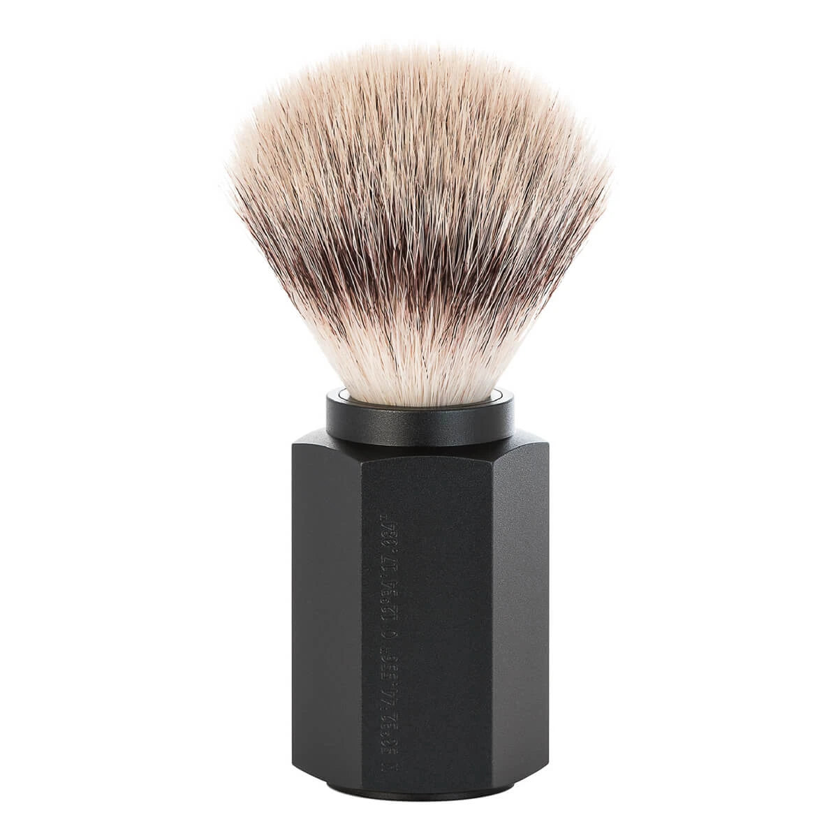 Mark Braun Silvertip Fibre® shaving brush, 21 mm, Hexagon, Aluminum Graphite
