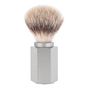 Mark Braun Silvertip Fibre® Shaving Brush, 21 mm, Hexagon, Silver Aluminum