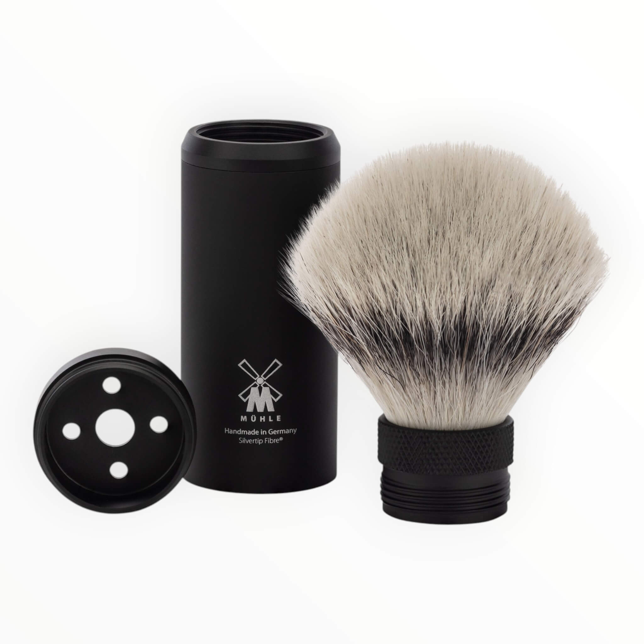 Travel brush Silvertip Fibre®, 21 mm, Matte black