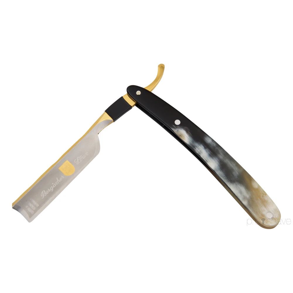 Straight Razor 5/8, Spanish point, Bergischer Löwe, Buffalo horn